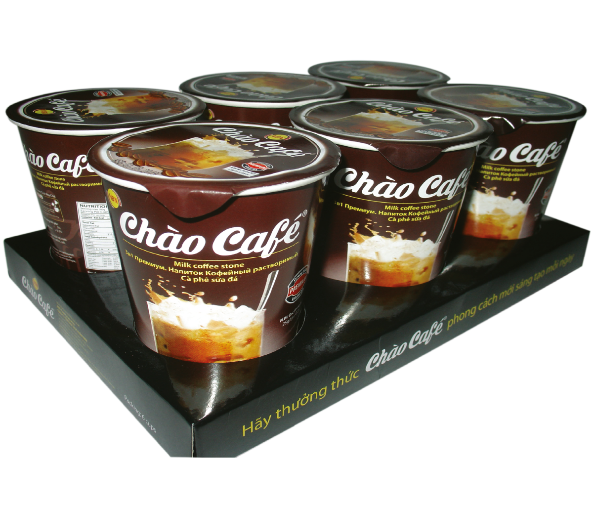 Café ly sữa đá (Khay 6 ly x 25g)