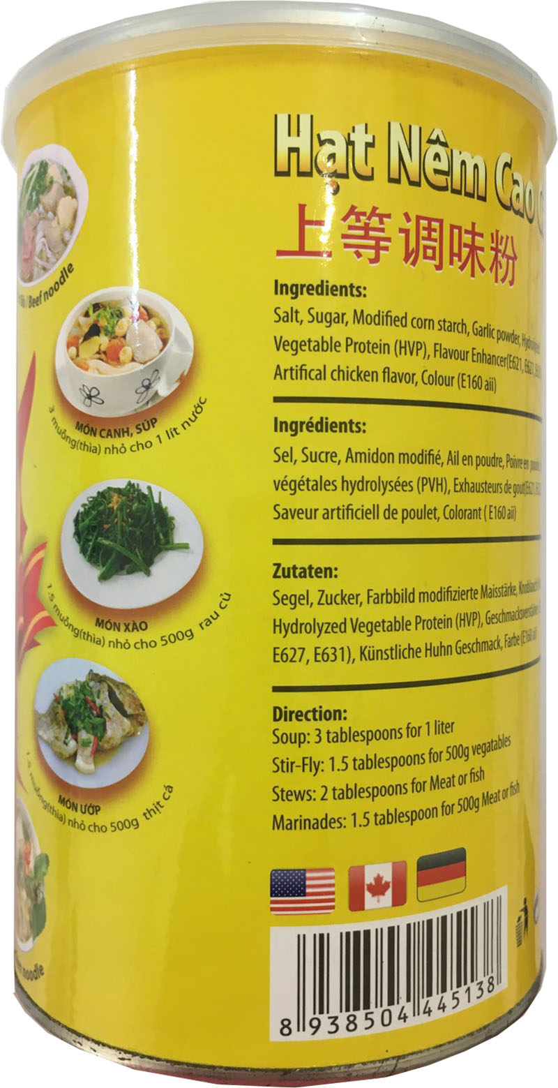 Hạt nêm 500g (Thùng 12 lon x 500g)